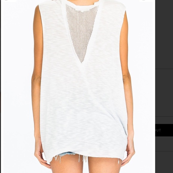 Olivaceous Sheer Sleeveless Knit Tank - Picture 3 of 6